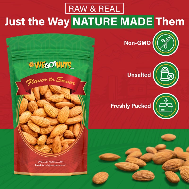 We Got Nuts Jumbo California Almonds 64oz (4 Pounds) (Whole, Naturel, Non Gmo, Shelled, Unsalted) - Image 2